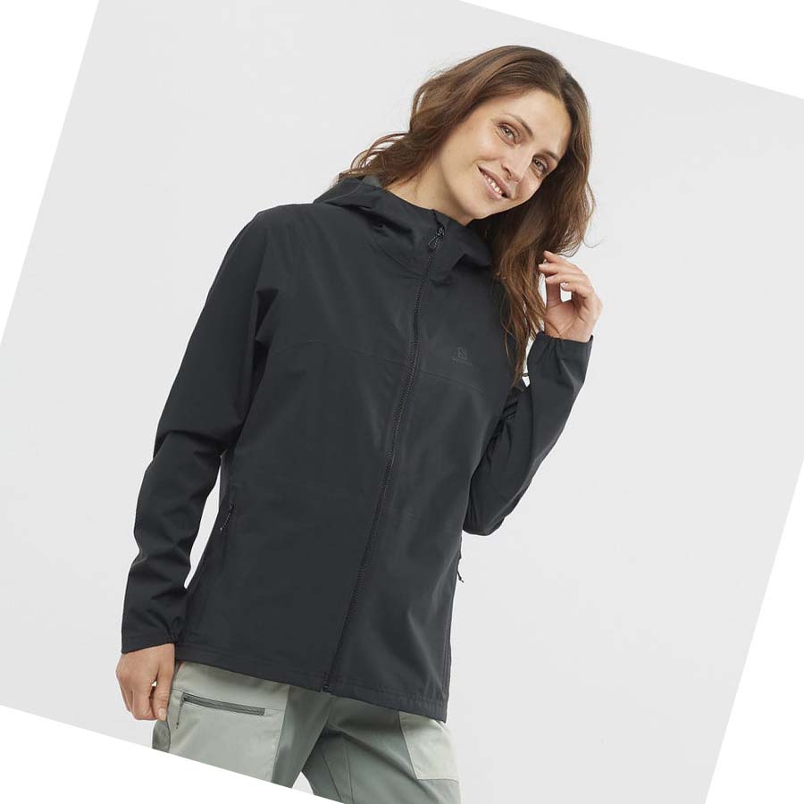 Chaquetas Salomon ESSENTIAL WATERPROOF 2.5L Mujer Negros | MX 2490LIS